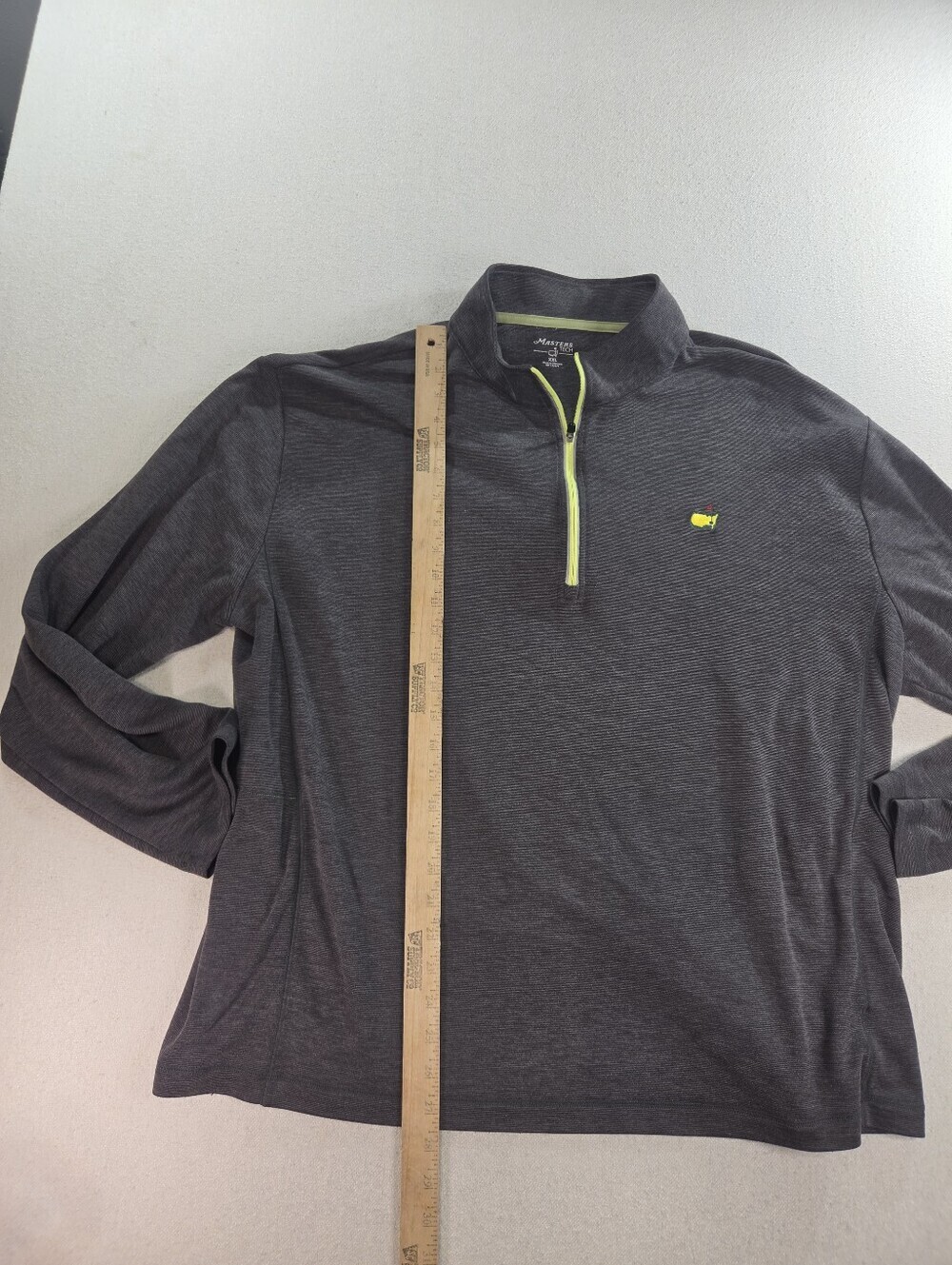 Masters Tech 1/4 Zip Mens XXL Gray Yellow Logo Augusta National - Picture 4 of 9